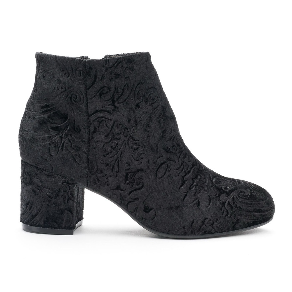 Black Velvet Booties